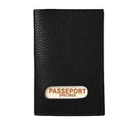 LOLUNA® Etui protège Passeport français et Autres Pays en Cuir Souple Compact pour Toute la Famille (Noir)