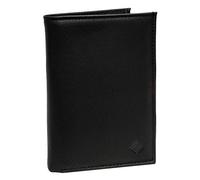 LOLUNA® Grand Portefeuille Homme Classique en Simili Cuir Souple 3 Volets, 8 Cartes, identité, Carte Grise, permis et Porte-Monnaie zippé (Noir)