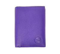 LOLUNA® Petit Portefeuille Classique en Cuir Vachette, Souple et Compact, 2 Volets Pratique pour Placer permis - identité - Cartes - Billet - Monnaie - Idée Cadeau pour Homme et Femme - Violet