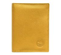 LOLUNA® Petit Portefeuille Cuir Souple, 2 Volets Compact et Pratique pour Placer permis, identité, Cartes, Billet et Monnaie - Jaune Moutarde