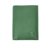 LOLUNA® Petit portefeuille cuir souple, 2 volets compact pour placer permis, identité, cartes, billet et monnaie - Vert