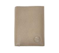 LOLUNA® Petit portefeuille cuir souple, 2 volets compact pour placer permis, identité, cartes, billet et monnaie - Taupe