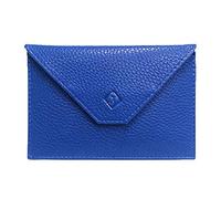 LOLUNA® Pochette format enveloppe pour papier voiture, carte grise, permis conduire tout en cuir plusieurs couleur homme et femme (Bleu clair)