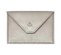LOLUNA® Pochette Format enveloppe pour Papier Voiture, Carte Grise, permis Conduire Tout en Cuir Plusieurs Couleur Homme et Femme (Argent)