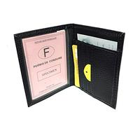 LOLUNA® Porte Carte identité - Permis de Conduire - Carte bancaire - Navigo - Fidélités - Petit Format Compact, Fin et Plat, Emplacement Cousu, en Cuir dans Plusieurs Couleurs