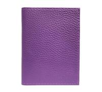 LOLUNA® Porte Carte identité - Permis de Conduire + étui Carte RFID - Carte bancaire - Billet - Petit Format Compact, Fin et Plat, Emplacement Cousu, en Cuir dans Plusieurs Couleurs - Violet