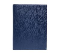 LOLUNA® Porte Carte identité - Permis de Conduire + étui Carte RFID - Carte bancaire - Navigo - Petit Format Compact, Fin et Plat, Emplacement Cousu, en Cuir dans Plusieurs Couleurs - Bleu
