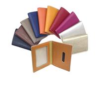 LOLUNA® Porte-Cartes en Cuir, Carte de crédit, permis et identité Petit Format, Carte visites pour Femme et Homme - Camel