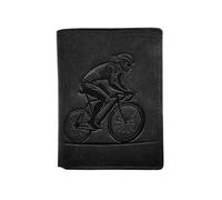 LOLUNA® Porte-Cartes en Cuir Motif Velo, Portefeuille Compact Multi-Poches, Protection RFID, idée Cadeau fête, Anniversaire (Noir)