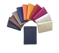 LOLUNA® Porte-Cartes en Cuir, pour Billets, Carte de crédit, Visites et Fidelités pour Femme et Homme - Bleu