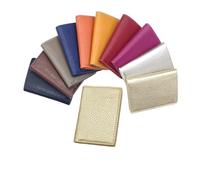 LOLUNA® Porte-Cartes en Cuir, pour Billets, Carte de crédit, Visites et Fidelités pour Femme et Homme - Doré