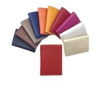 LOLUNA® Porte-Cartes en Cuir, pour Billets, Carte de crédit, Visites et Fidelités pour Femme et Homme - Rouge