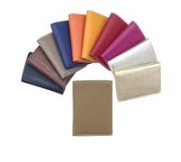 LOLUNA® Porte-Cartes en Cuir, pour Billets, Carte de crédit, Visites et Fidelités pour Femme et Homme - Taupe