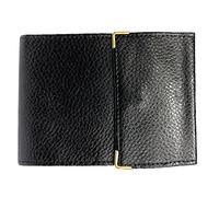 LOLUNA® Porte chéquier Long Pliant Talon Gauche avec Carte bancaire Compact en Cuir Disponible dans Plusieur Couleur Disponible (Noir)