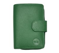 LOLUNA® Porte-Monnaie Cuir Fermeture hermétique, Portefeuille, Compagnon, spacieux et Fonctionnel pour Ranger 9 Cartes, Billets, Monnaie, identité et permis - Vert