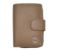 LOLUNA® Porte-Monnaie Cuir Fermeture hermétique, Portefeuille, Compagnon, spacieux et Fonctionnel pour Ranger 9 Cartes, Billets, Monnaie, identité et permis - Taupe