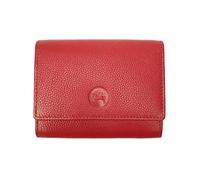 LOLUNA® Porte-Monnaie Cuir spacieux Zip et Multi Compartiments avec Rabat, Portefeuille, Compagnon, pour Ranger 12 Cartes, Billet, Monnaie, identité, permis - Rouge