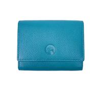 LOLUNA® Porte-Monnaie Cuir spacieux Zip et Multi Compartiments avec Rabat, Portefeuille, Compagnon, pour Ranger 12 Cartes, Billet, Monnaie, identité, permis - Turquoise