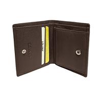 LOLUNA® Porte Monnaie Cuir véritable Compact et spacieux pour pièces, Billets et 2 Cartes bancaire, Homme et Femme Existe en Plusieurs Couleur (Marron)