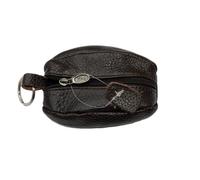LOLUNA® Porte-Monnaie Homme Cuir véritable Souple Forme Grain de café - Bonne qualité - 1 côté - 1 Anneau Clé - Plusieurs Couleur - Brun