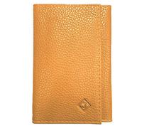 LOLUNA® Porte Papier Voiture Cuir Souple, Format 3 Volets Compact, Carte Grise, permis, identité, Assurance, crédit (Jaune moutard)