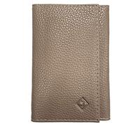 LOLUNA® - Porte Papier Voiture en Cuir Graine Souple - Format 3 Volets Compact - Etui Carte Grise, permis, identité, Assurance, crédit, dans Plusieurs Couleur pour Homme et Femme (Taupe)