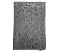 LOLUNA® - Porte Papier Voiture en Cuir Graine Souple - Format 3 Volets Compact - Etui Carte Grise, permis, identité, Assurance, crédit, dans Plusieurs Couleur pour Homme et Femme (Gris)