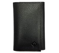 LOLUNA® - Porte Papier Voiture en Cuir Graine Souple - Format 3 Volets Compact - Etui Carte Grise, permis, identité, Assurance, crédit, dans Plusieurs Couleur pour Homme et Femme - Noir