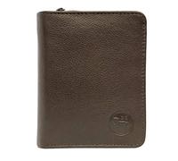 LOLUNA® Portefeuille et Porte-Monnaie en Cuir Souple, Fermeture hermétique, Petit Format idéal pour Placer permis, identité, Cartes, Billet, Monnaie - Brun