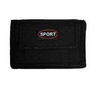 LOLUNA® Portefeuille scratch avec poche, Porte monnaie, Billet, Carte, Identité, Permis, en toile et doublure résistante -Noir