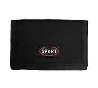 LOLUNA® Portefeuille Scratch en Toile, Porte Monnaie, Billet, Carte, Identité, Permis et Doublure résistante (Noir)