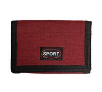 LOLUNA® Portefeuille Scratch en Toile, Porte Monnaie, Billet, Carte, Identité, Permis et Doublure résistante (Bordeaux)