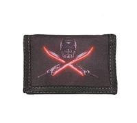 LOLUNA® Portefeuille Scratch, Porte Monnaie, Billet, Carte, Identité, Permis, en Toile et Doublure résistant (Laser Noir)