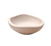 Lolydol Coupelle Vide-Poche en Plâtre Céramique - Plateau Décoratif pour Bijoux ou petits Accessoires - Design Bord Vague Minimaliste - Idée Cadeau Déco Maison (Taupe)