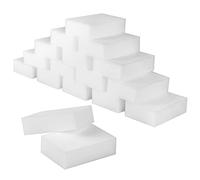 LOLYSIC 50 Pcs Eponges Magiques, Eponge en Melamine de Nettoyage -Blanche 10x6x2cm- Gomme Magique pour Salle de Bain,Piscine,Cuisine,Sol,Mur