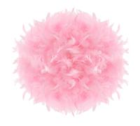 LOLYSIC Abat-jour plume rose - Abat-jour moelleux pour plafond, lampe de table, suspension, abat-jour au sol pour chambre à coucher, salon, hôtel - 40 cm de diamètre