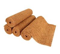LOLYSIC Lot de 4 rouleaux de revêtement en fibre de coco naturelle pour paniers suspendus, 40 x 100 cm