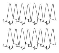 LOLYSIC Lot de 8 supports d'assiette pour présentation - Présentoir en métal de 20,3 cm - Chevalets en fer pour livres, cadre photo, assiette décorative, vaisselle, loisirs créatifs, noir