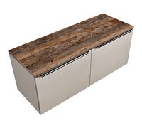 Lomadox Meuble de salle de bain avec 4 tiroirs à fermeture douce Taupe 120 cm