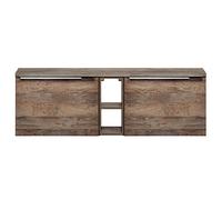Lomadox Meuble de Salle de Bain - Meuble de lavabo - 140 cm - Chêne Vintage - 2 tiroirs à Fermeture Douce - Étagère - L x H x P 140 x 48,5 x 46 cm
