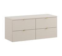 Lomadox Meuble sous-lavabo de salle de bain 120 cm en cachemire mat, 4 tiroirs