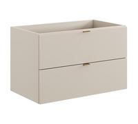 Lomadox Meuble sous-lavabo de salle de bain 80 cm en cachemire mat, 2 tiroirs