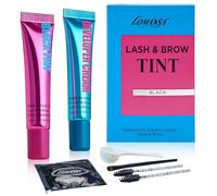 LOMANSA 10ml Teinture pour cils Kit de teinture pour cils et sourcils Teinture longue durée imperméable Kit de teinture rapide pour cils Rehausseurs Outils de maquillage Facile à appliquer Tube