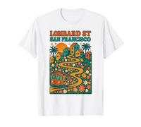 Lombard Street San Francisco Cable Car Mignon Floral Vintage T-Shirt