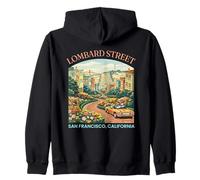 Lombard Street Souvenir Voyage Californie San Francisco Sweat à Capuche