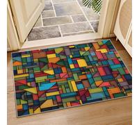 Lombes ColoréS Tapis 150x240 cm Style Abstrait Moquette Antiderapant à Poils Courts Tapis 3D Lavable en Machine Convient aux Chambres, Bureaux Salons et Couloirs a-2787