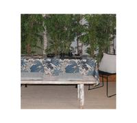 LOMBOK Nappe 70% coton 30% polyester enduit 150X150 Blue stone SUD ETOFFE