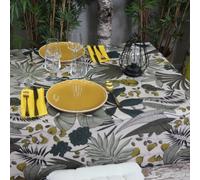 LOMBOK Nappe 70% coton 30% polyester enduit 150X150 Emeraude SUD ETOFFE