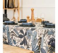 LOMBOK Nappe 70% coton 30% polyester enduit 150X150 Marine SUD ETOFFE