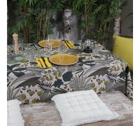 LOMBOK Nappe 70% coton 30% polyester enduit 200X150 Emeraude SUD ETOFFE